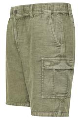 BadRhino Big & Tall Khaki Green Washed Cotton Slub Cargo Shorts | BadRhino  8