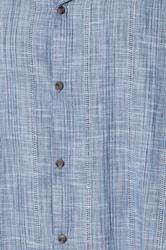 BadRhino Big & Tall Blue Textured Stripe Shirt 8