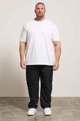 KAM Big & Tall Black Stretch Cargo Trousers | BadRhino 1