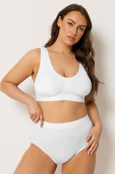 YOURSET Plus Size 2 PACK Black & White Seamless Light Control Full Briefs | Yours Clothing  2