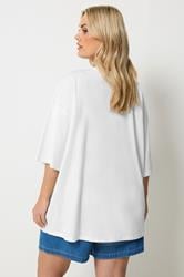 YOURS Plus Size Cream 'Rio' Abstract Boxy T-Shirt | Yours Clothing 4