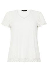 M&Co White Floral Lace V-Neck Top | M&Co 6