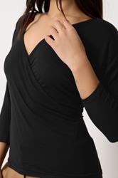 PixieGirl Petite Women's Black Wrap Top | PixieGirl 5