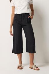 M&Co Black Linen Culottes
