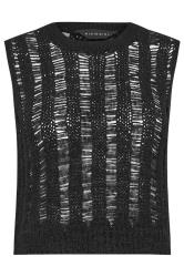 PixieGirl Petite Women's Black Tape Yarn Vest Top | PixieGirl 5