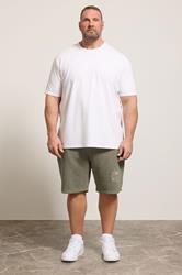 BadRhino Big & Tall Black Japanese Printed Jogger Shorts | BadRhino 1