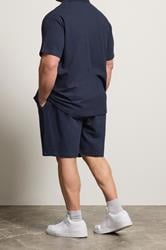 BadRhino Big & Tall Navy Blue Textured Shorts | BadRhino 2