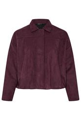 YOURS Curve Purple Faux Suede Jacket