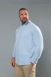 BadRhino Big & Tall Light Blue Long Sleeve Oxford Shirt | BadRhino 3