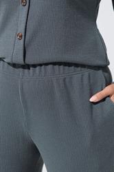 LIMITED COLLECTION Plus Size Grey Crinkle Wide Leg Trousers | Yours Clothing 4
