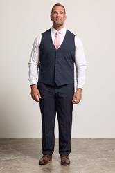D555 Big & Tall Black Suit Waistcoat | BadRhino 1