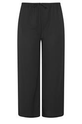 YOURS Curve Black Textured Trousers