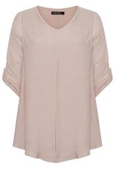 EVANS Curve Blush Pink Double Layer Blouse
