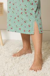 YOURS Plus Size Green Cherry & Polka Dot Chemise Nightdress | Yours Clothing 4