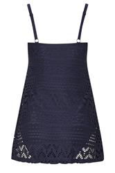 LTS Tall Navy Blue Crochet Swimskirt| Long Tall Sally  6