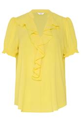 M&Co Blouse jaune texturée à volants