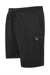 D555 Big & Tall Black Elastic Waist Cargo Shorts | BadRhino 5
