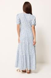PixieGirl Blue Ditsy Tiered Maxi Dress | PixieGirl 2