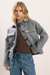 PixieGirl Petite Women's Grey Marl Brushed Jacket | PixieGirl 3