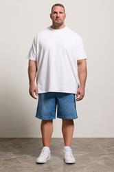 Kam Big & Tall Blue Elasticated Stretch Shorts | BadRhino 3