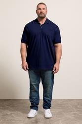 D555 Navy Blue Basic Polo Shirt | BadRhino 1