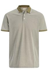 JACK & JONES Big & Tall olijfgroen poloshirt met stippen