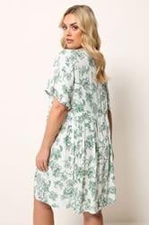 YOURS Plus Size White Paisley Mini Dress | Yours Clothing 2