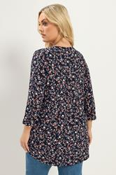 YOURS Plus Size Black Floral Shirt | Yours Clothing 2