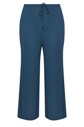 YOURS Curve Blue Textured Trousers