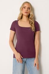 LTS Tall 2 PACK Burgundy Red & White Ribbed T-Shirts | Long Tall Sally 1