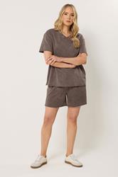 LTS Tall Women's Navy Blue Acid Wash Shorts | Long Tall Sally 2
