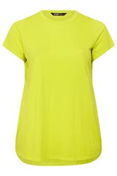 YOURS Camiseta básica verde lima lisa