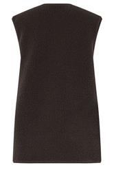 LTS Tall Women's Chocolate Brown Sherpa Gilet | Long Tall Sally 2