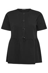 LIMITED COLLECTION Curve Black Peplum Top