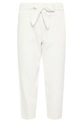 PixieGirl Petite White Belted Barrel Jeans