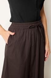 LTS Tall Women's Chocolate Brown Pull On Cotton Maxi Skirt | Long Tall Sally 4