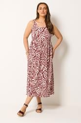 YOURS Plus Size Orange Zebra Textured Smock Dress | Yours Clothing 1
