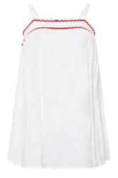 YOURS Curve White Swirl Cami Swing Vest Top