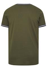 BadRhino Big & Tall Olive Green Pique Ringer T-Shirt | BadRhino 7