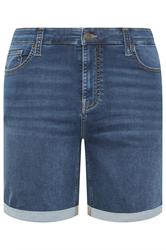 BadRhino Big & Tall Mid Blue Ultra Stretch Denim Short
