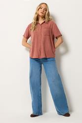 LTS Tall Women's Rust Orange Short Sleeve Shirt | Long Tall Sally 1