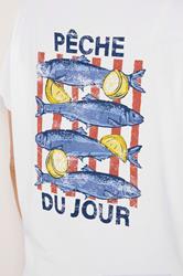 LTS Tall Women's White Sardine Graphic Cotton Oversized T-Shirt | Long Tall Sally 4
