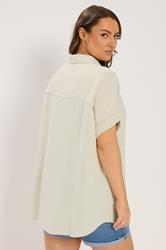YOURS Plus Size Natural Brown Grown On Sleeve Shirt | Yours Clothing 2