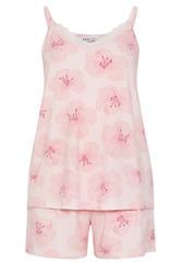 YOURS Curve Pink Hibiscus Soft Touch Pyjama Set