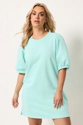 YOURS Plus Size Green Balloon Sleeve Dress | Yours Clothing 3