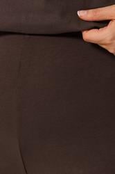 YOURS Plus Size Chocolate Brown Elasticated Waist Cropped Leggings | Yours Clothing 4