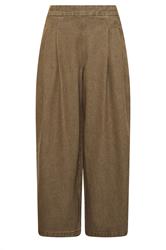 PixieGirl Petite Brown Pleat Front Wide Leg Jeans