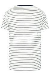 BadRhino Big & Tall Off-White Stripe Pique T-Shirt | BadRhino 6