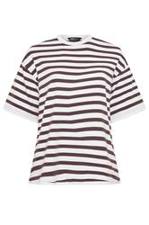 YOURS Plus Size Chocolate Brown Stripe Longline Ringer T-Shirt | Yours Clothing 5