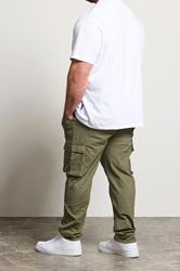 BadRhino Khaki Green Stretch Cargo Trousers | BadRhino 4